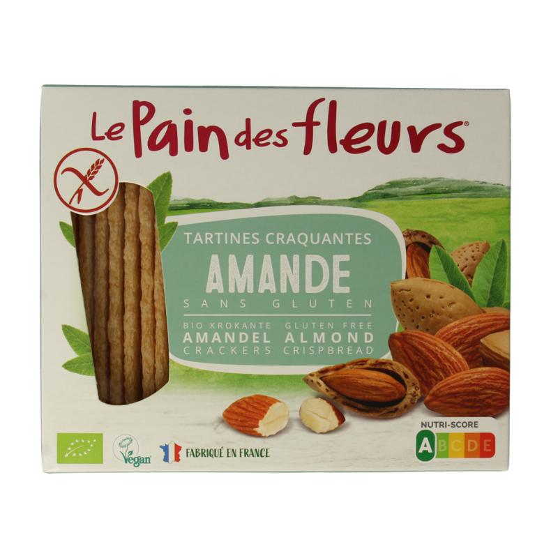 Pain Des Fleurs Krokante Crackers Amandel Glutenvrij Bio 